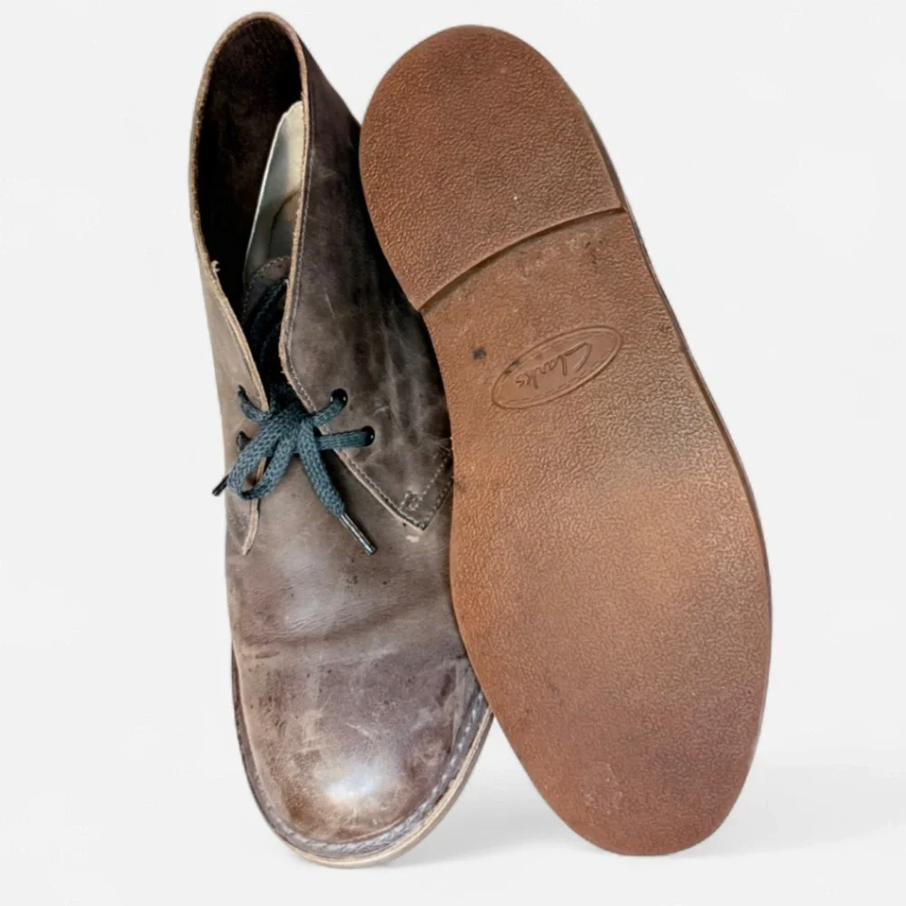 Clarks Brown Chukka Boots with Suede Finish